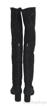 Black Suede High Leg Boots