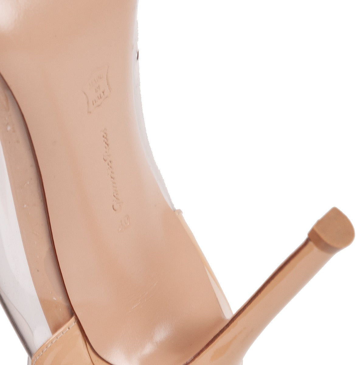 Nude / PVC Pointed Toe Heels