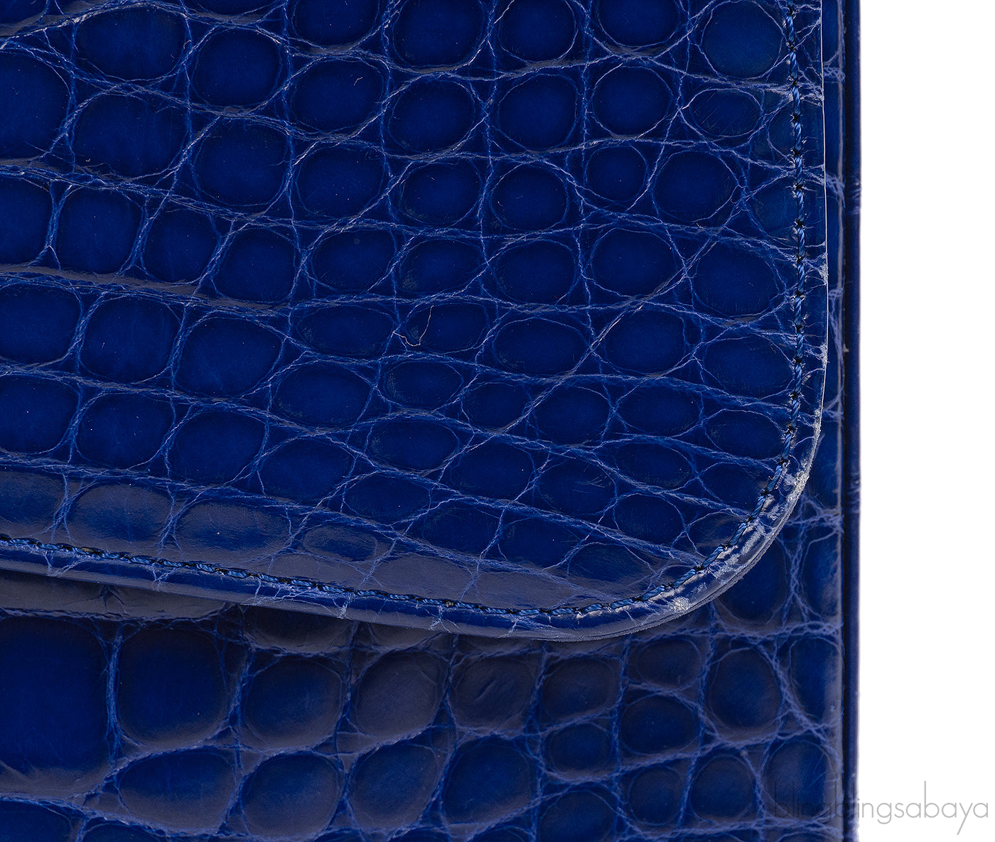 Chanel Classic Blue Crocodile Jumbo Flap Bag