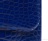 Chanel Classic Blue Crocodile Jumbo Flap Bag