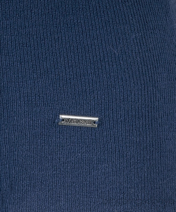 Navy Blue Stretch Knit Top