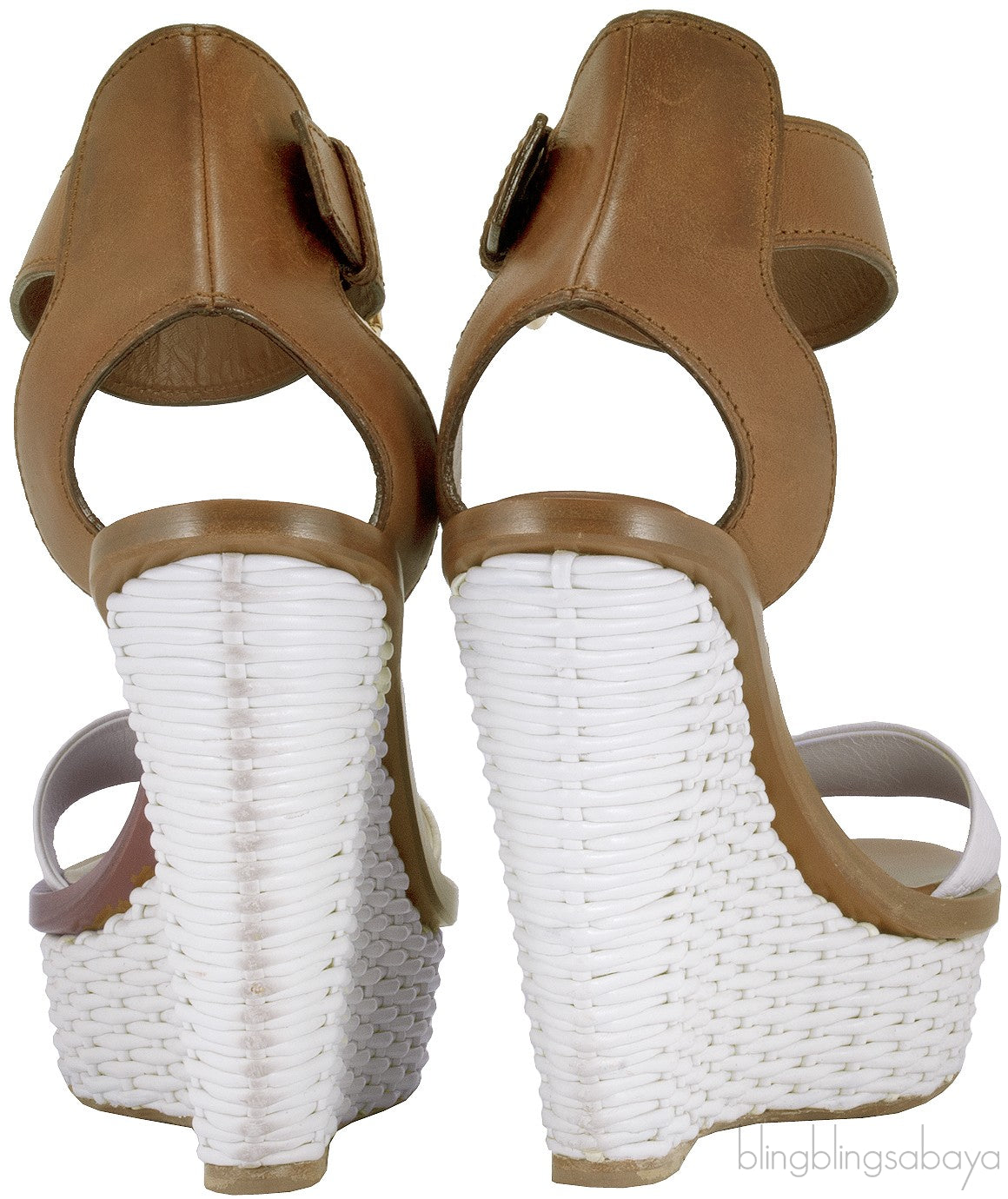 Bi-color Leather Wedge