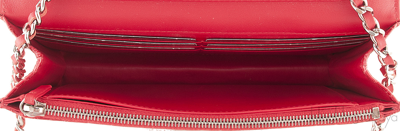 Wallet On Chain Croc Flap Bag