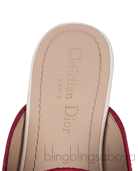 Dior Je T'aime Canvas Mules Beige