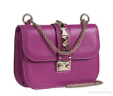 Fuchsia Rockstud Glam Shoulder Bag