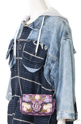Pink GG Marmont Embroidery Super Mini Bag