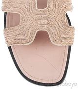 Embroidered Fabric Oran Sandals
