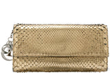 Gold Snakeskin Wallet on Chain