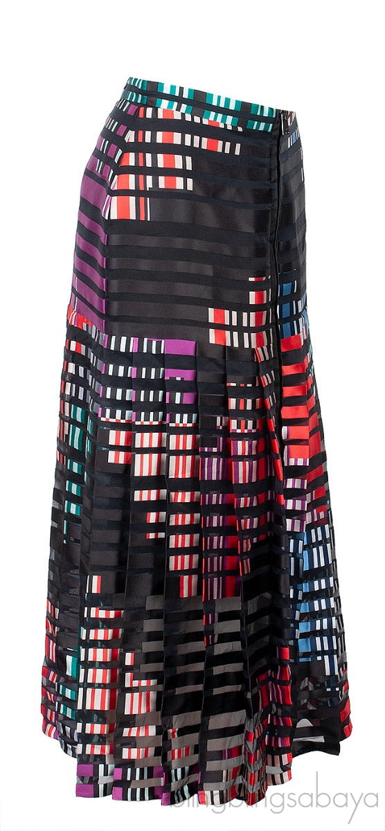 Multicolor Fendi Pleated Skirt