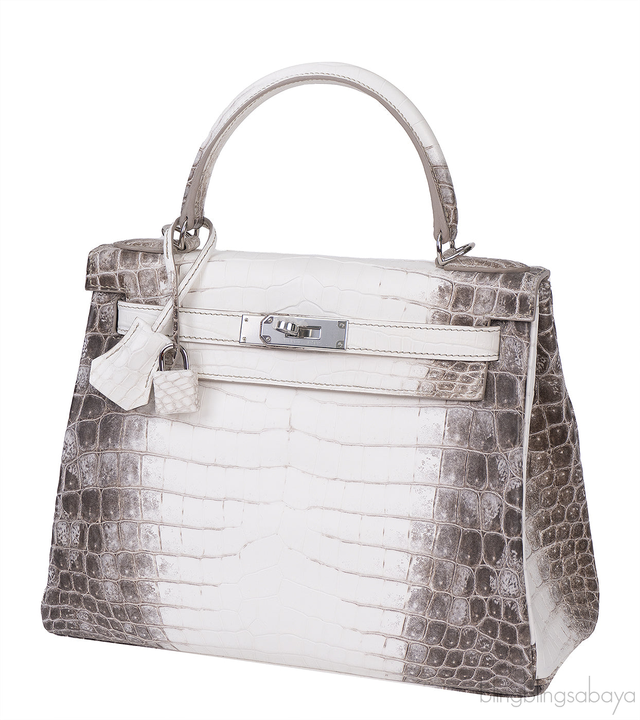 Hermes Kelly 28 Himalaya Crocodile Bag PHW