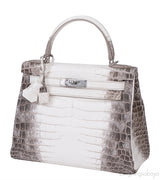 Hermes Kelly 28 Himalaya Crocodile Bag PHW