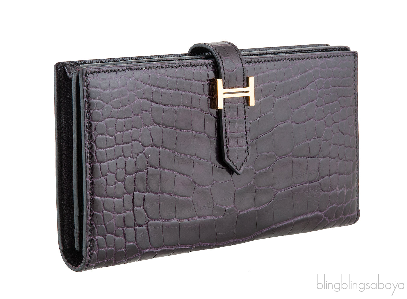 Bearn Amethyst Crocodile Wallet
