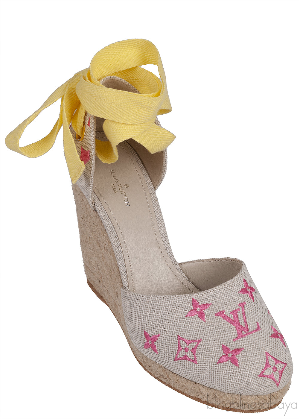 Canvas Monogram Wedge Espadrilles