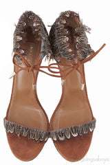 Rio Feather Ankle-tie Sandals