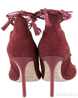 Suede Lace Up Heels