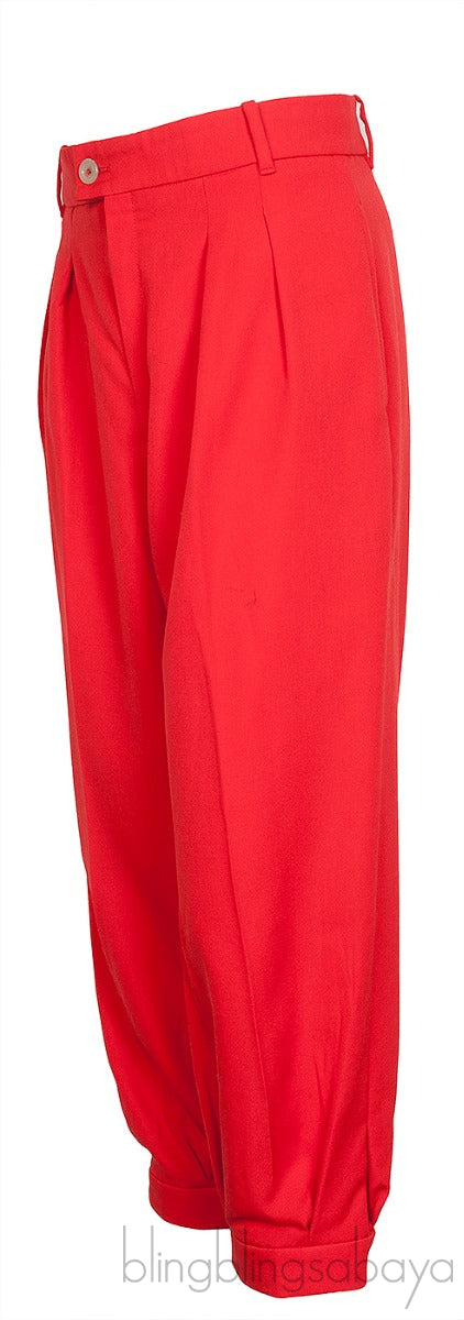 Red Tapered Trousers
