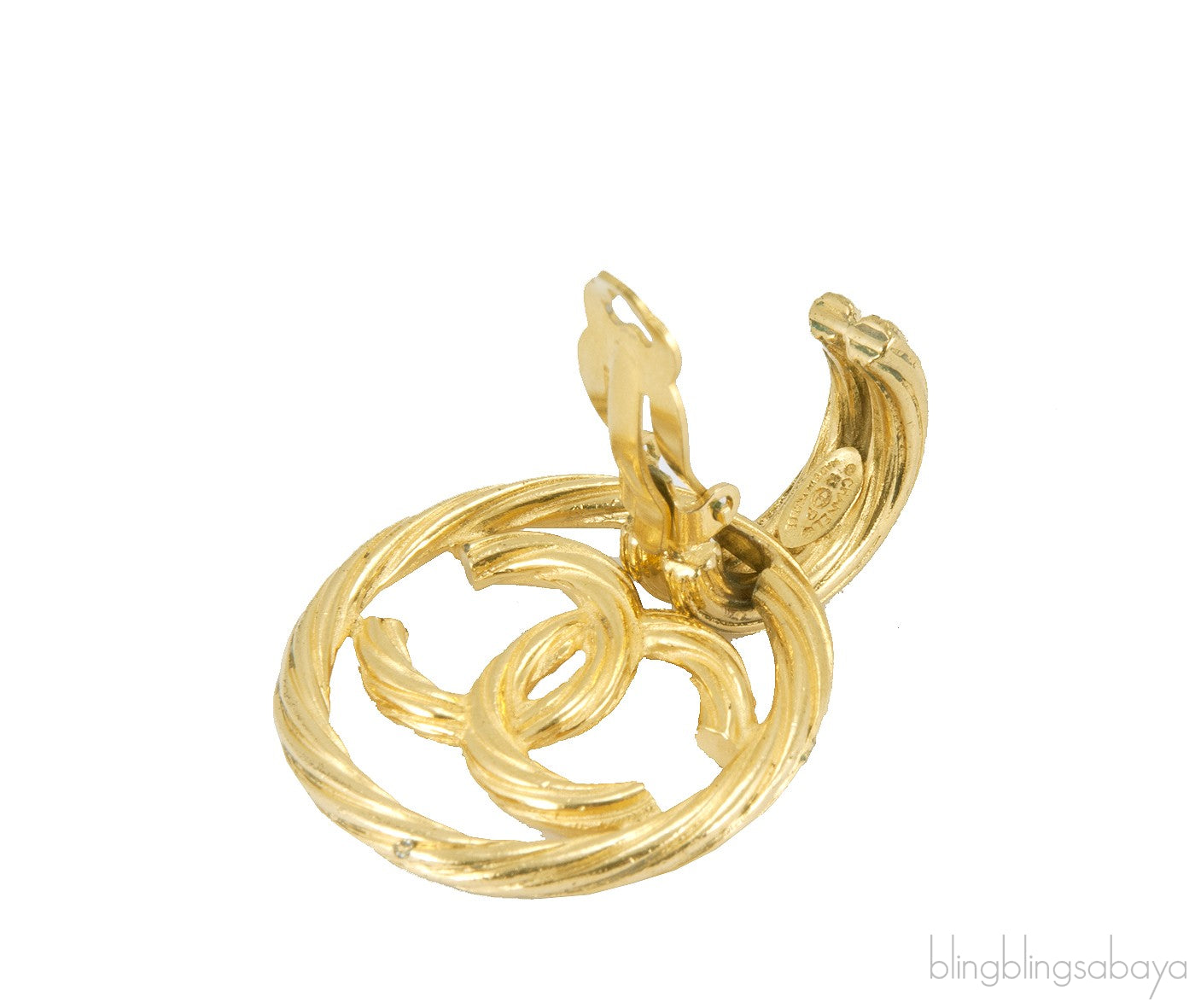 CC Vintage Round Dangling Earrings