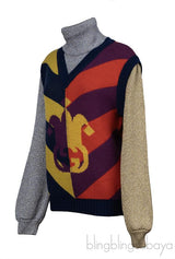 Gucci Multicolor Metallic Wool Sweater S