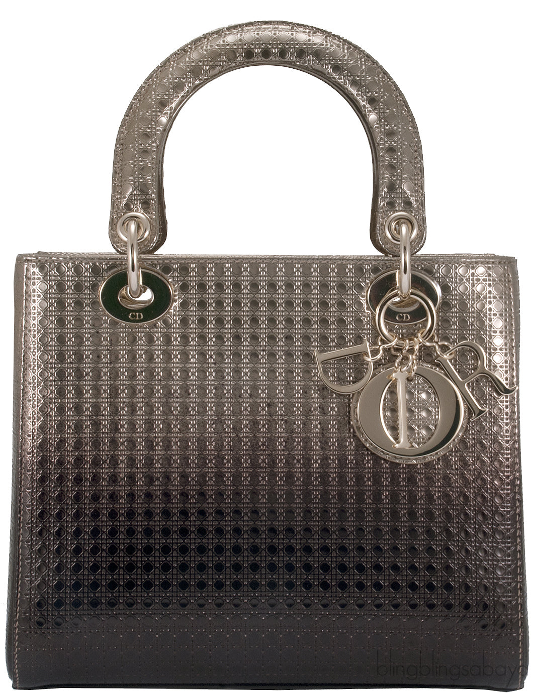 Lady Dior Gold Ebony Graded Metallic Bag