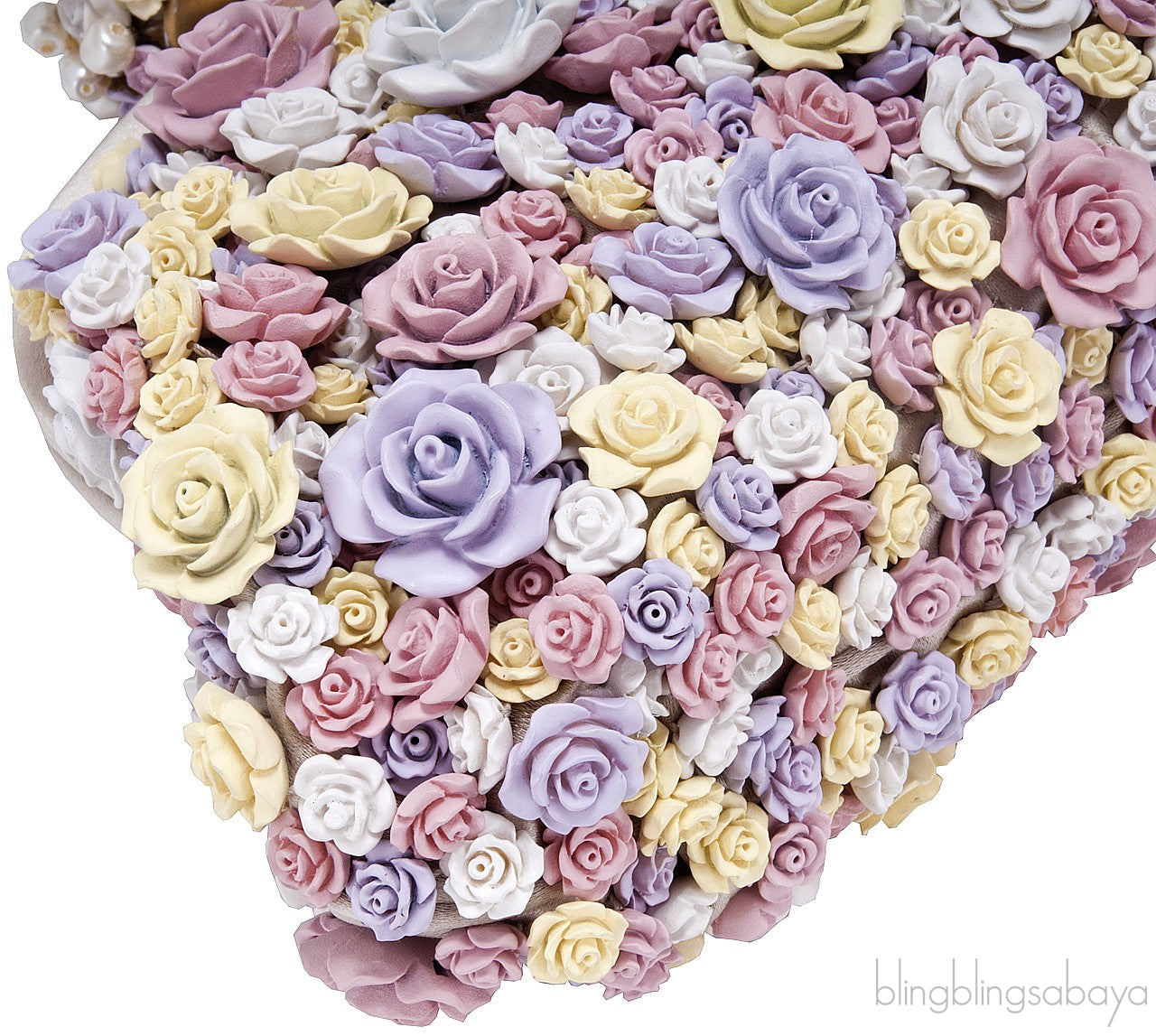 Miss Dea Floral Applique Clutch