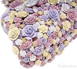 Miss Dea Floral Applique Clutch