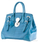 Ricky Blue Green Alligator Bag