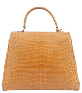 Brown Crocodile Large Handbag