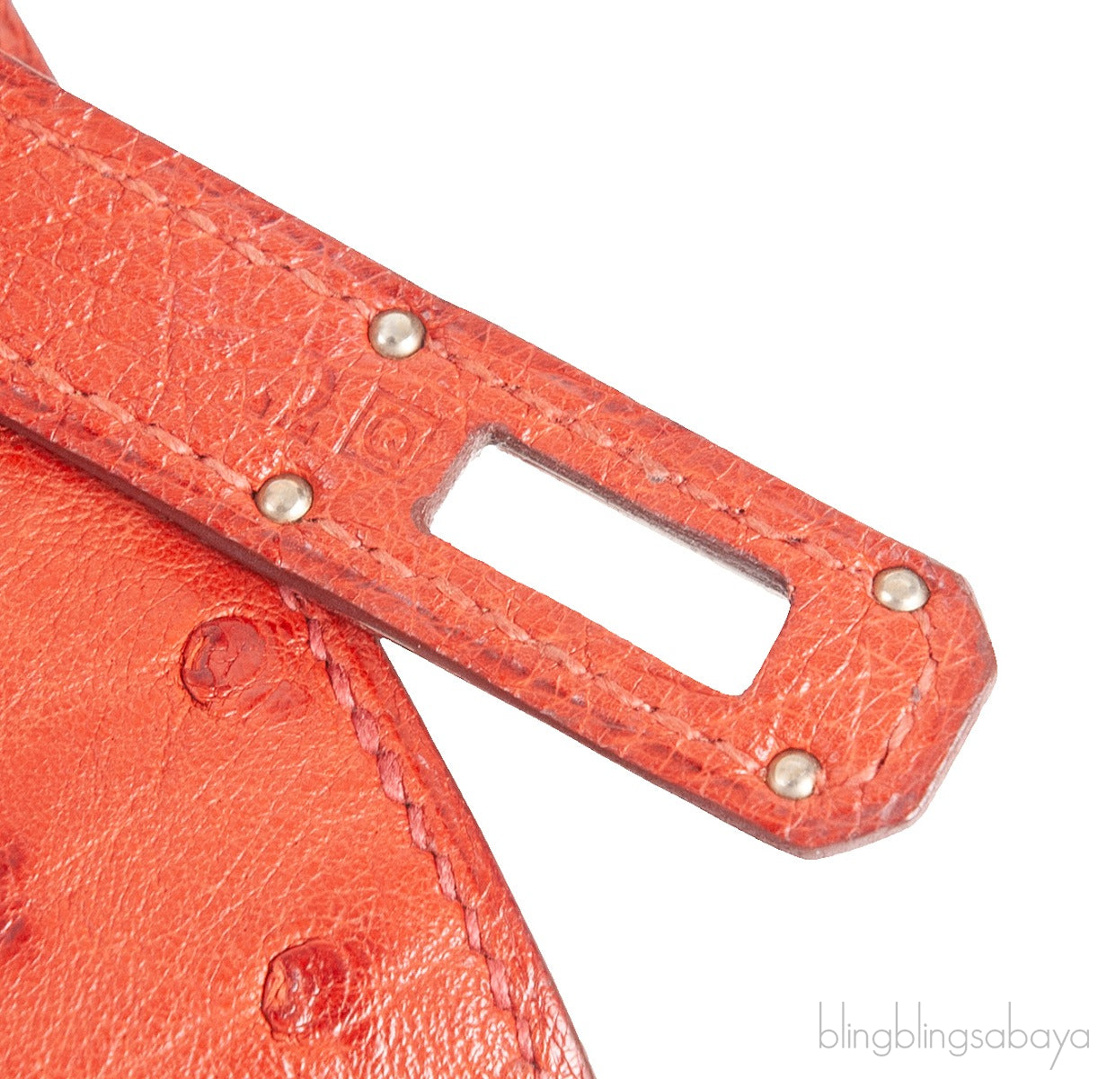 Hermes Kelly Wallet Brick Ostrich Wallet PHW
