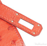 Hermes Kelly Wallet Brick Ostrich Wallet PHW