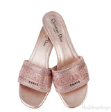 Dway Rose Gold Crystal Heeled Slide