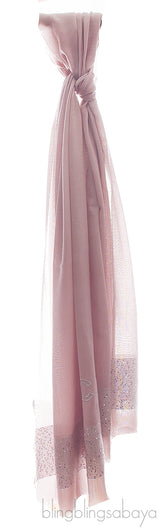 Old Pink Sequin Emb. Shawl