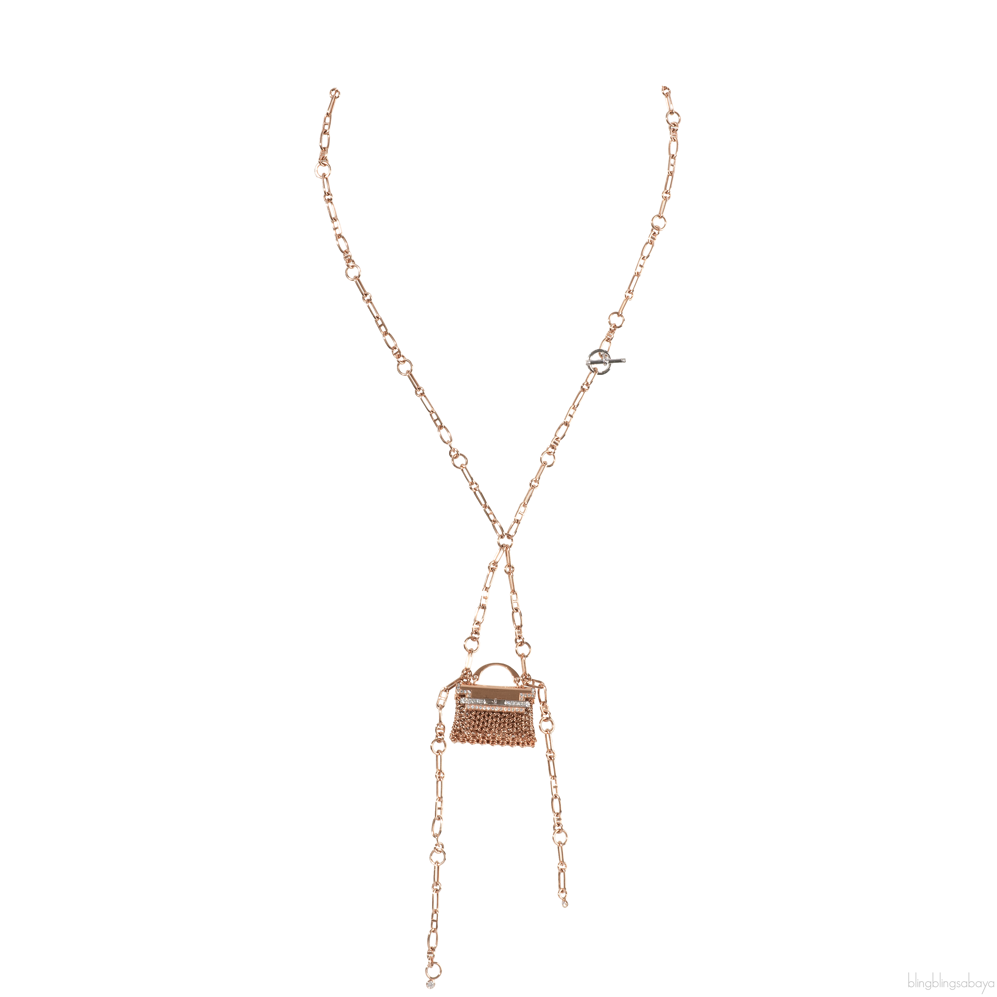 Precieux H Kelly Diamond Rose Gold Necklace