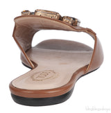 Tod\'s Flat Crystal Slip On Sandals
