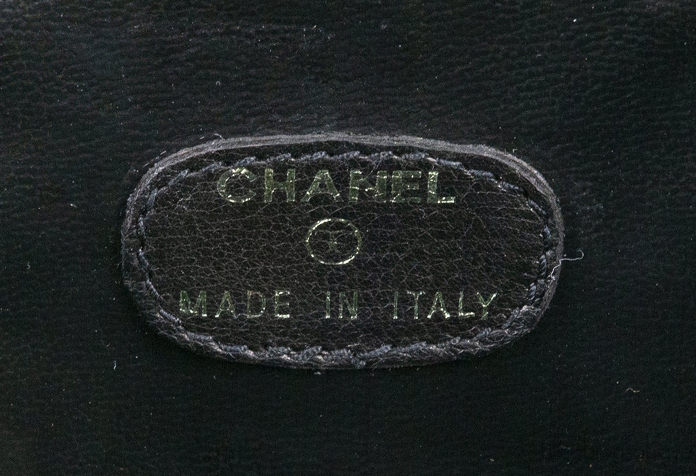 Chanel Vintage CC Black Caviar Mini Makeup Bag