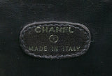 Chanel Vintage CC Black Caviar Mini Makeup Bag