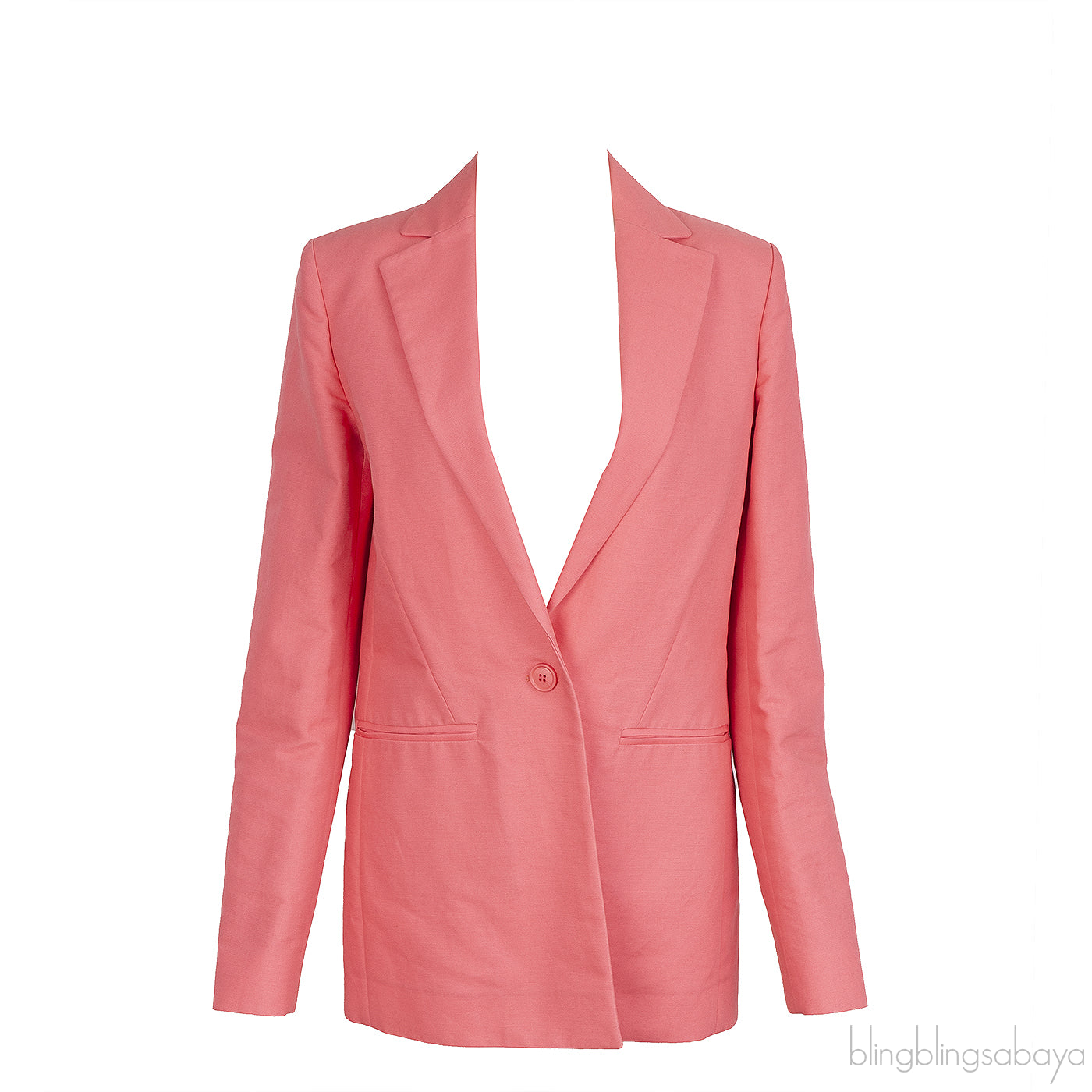 Cedric Charlier Coral Pink Single Breasted Blazer