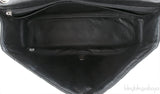 Black Chevron Maxi Flap Bag