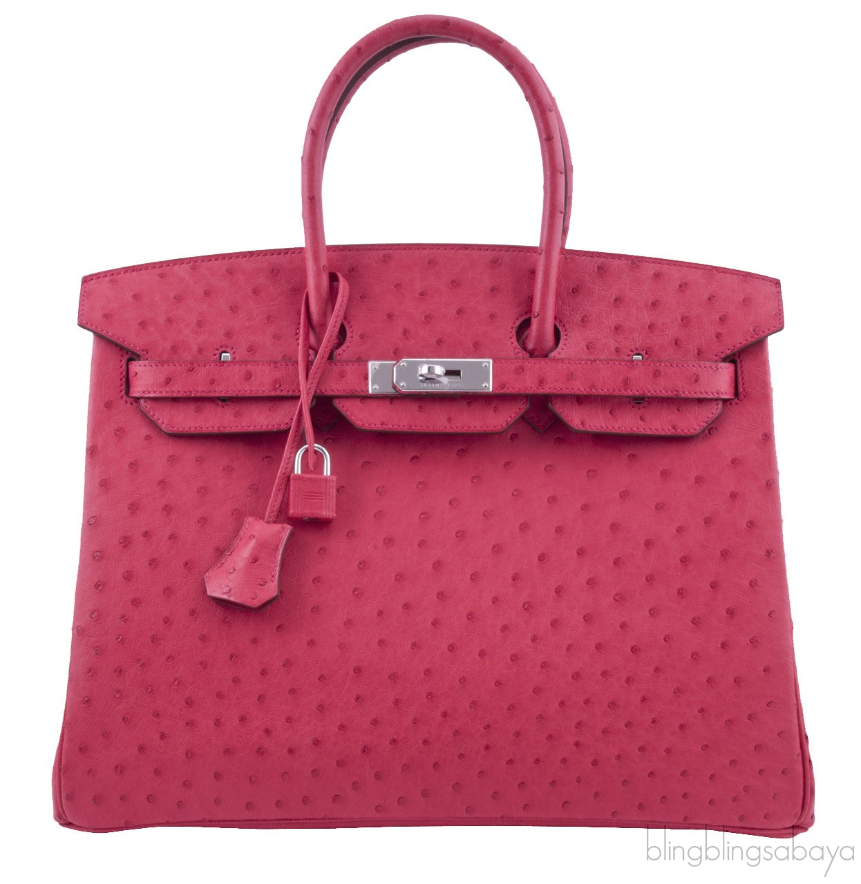 Birkin 35 Ostrich Bougainvillier