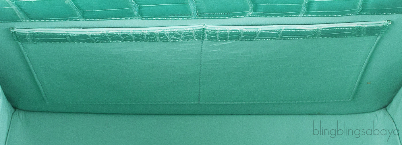 Tiffany Blue Cornelia Lunch Box Crocodile Bag