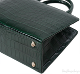 S\'uvimol My Sweet Box Emerald Crocodile Bag