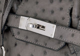Birkin 30 Grey Mousse Ostrich PHW