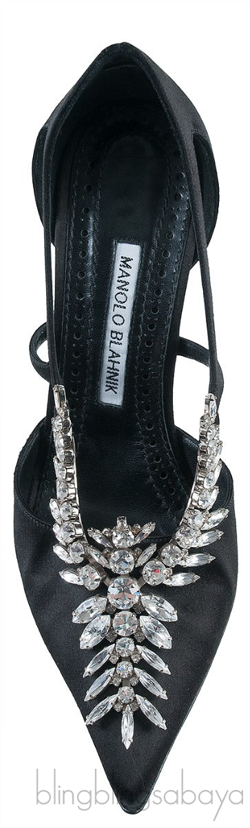 Lala Black Crystal Heels