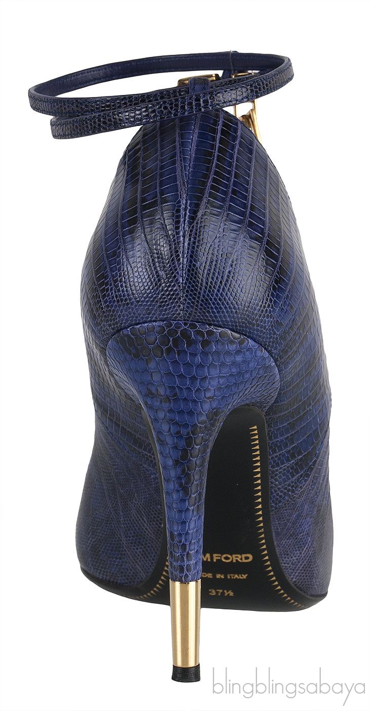 Padlock Printed Ankle Wrap Heels