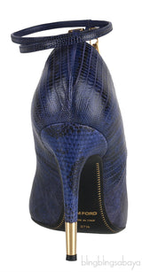 Padlock Printed Ankle Wrap Heels