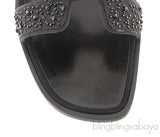 Black Oran Strass Sandals