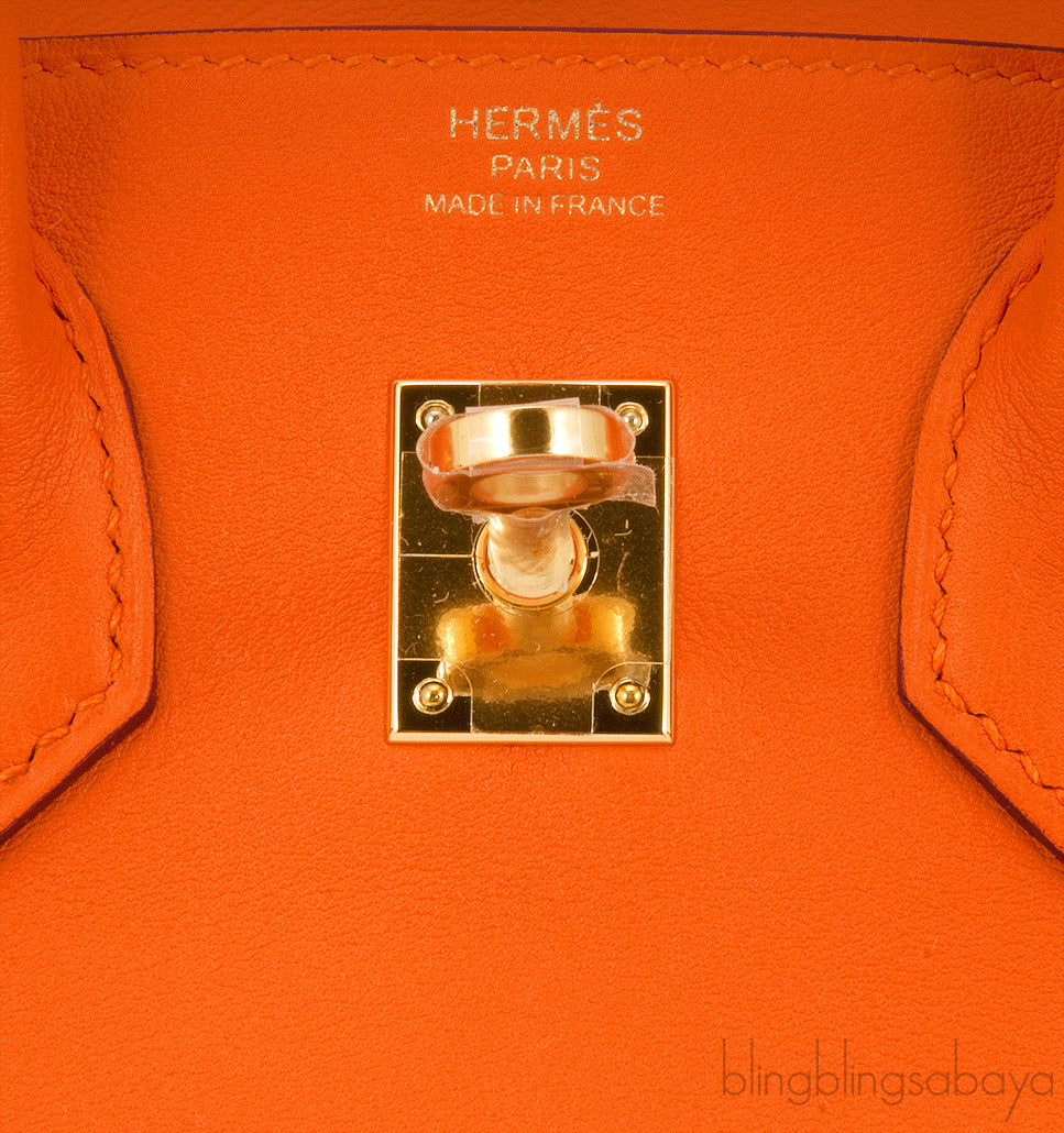 Birkin 25 Orange GHW