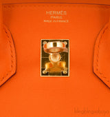 Birkin 25 Orange GHW