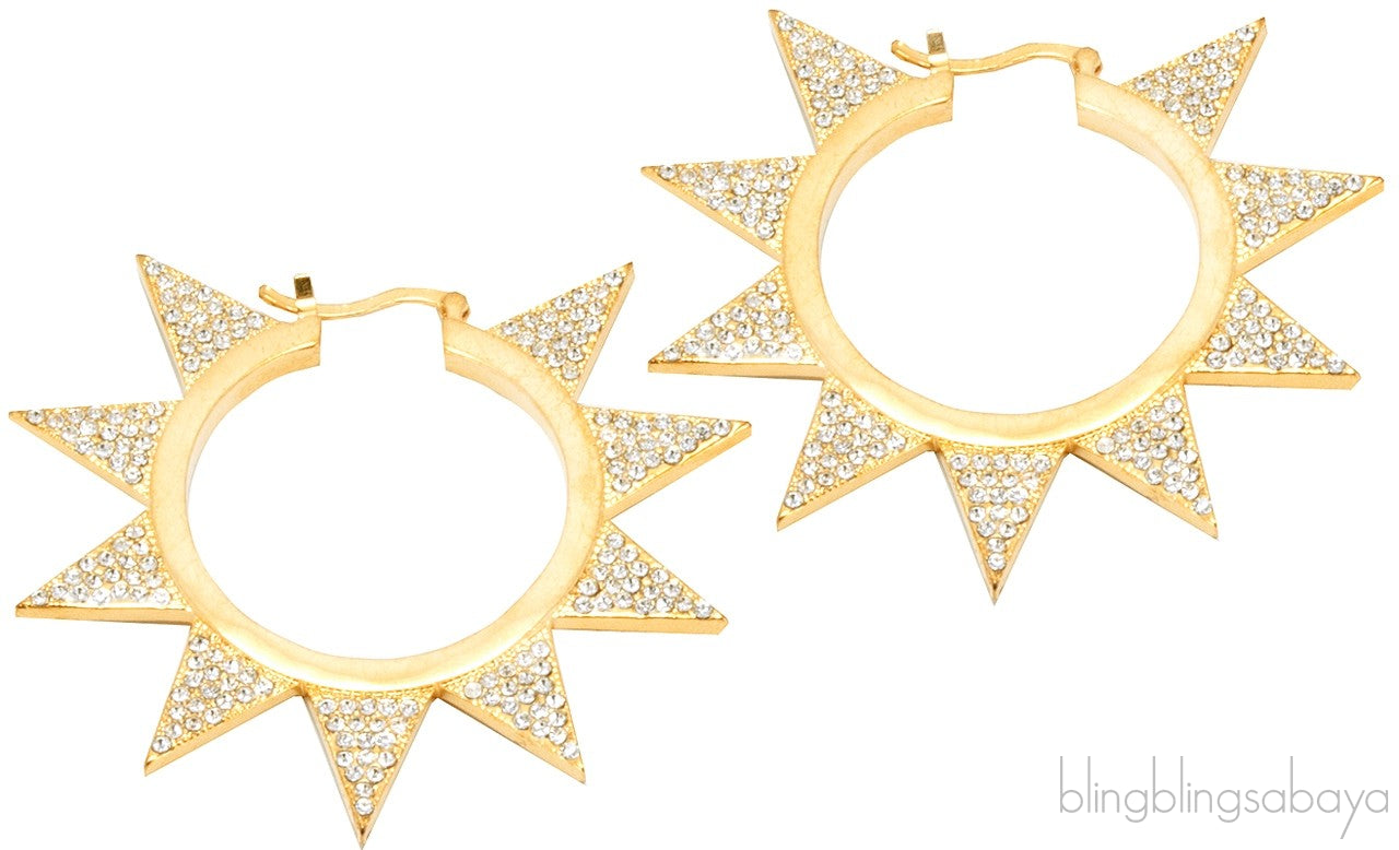 Spike Cubic Zirconia Earrings
