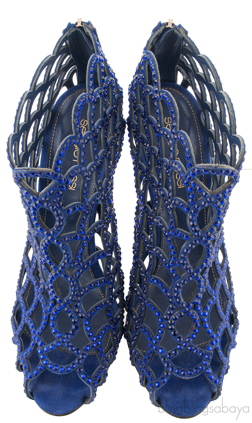 Blue Crystal Mermaid Boots