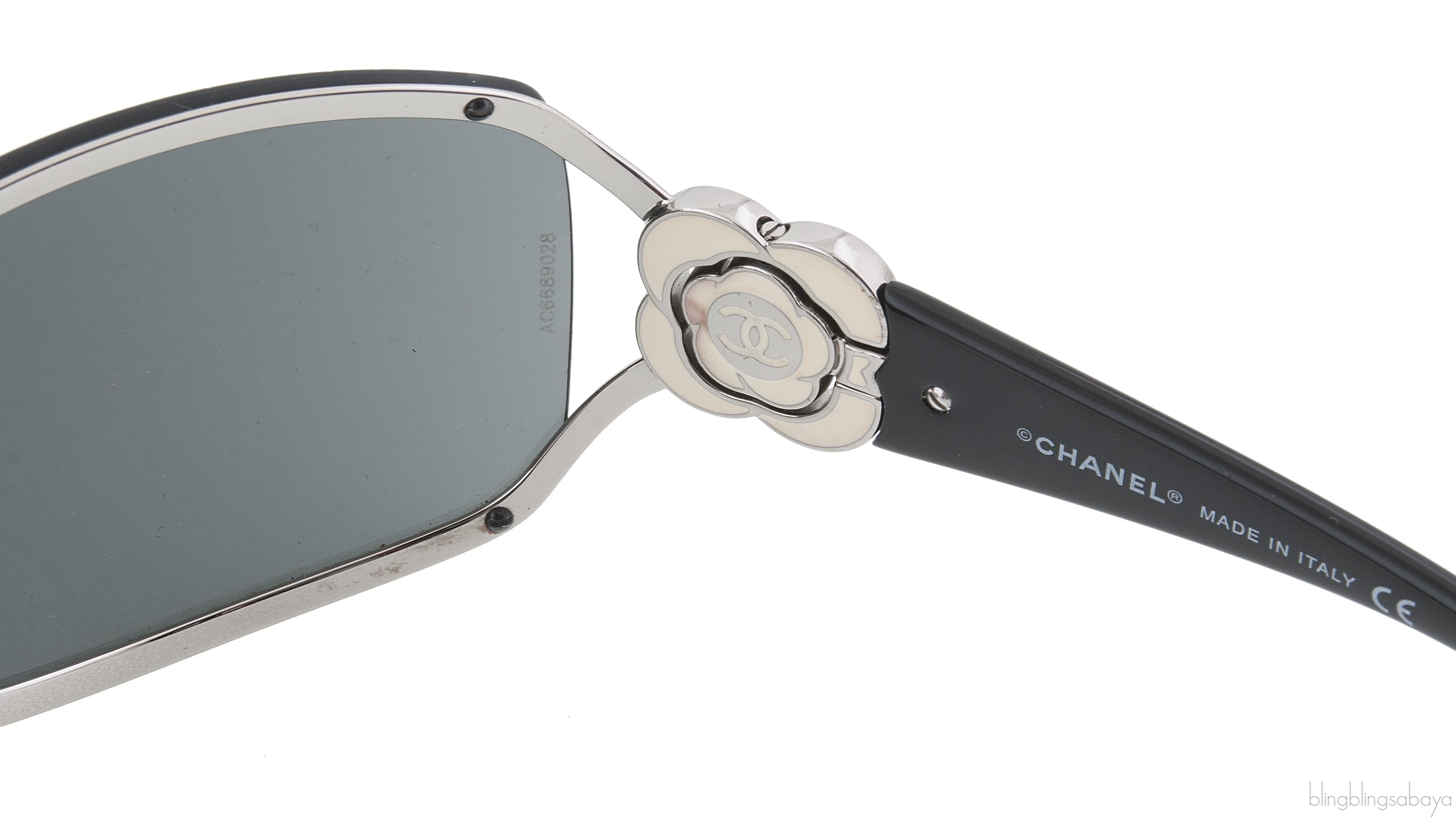 Chanel Camellia CC 4164-B Black Sunglasses